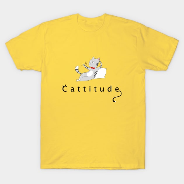 Cattitude T-Shirt by DarkoRikalo86